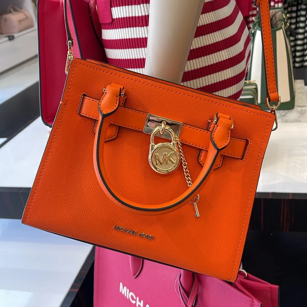 Michael Kors Hamilton Small Satchel Shoulder Crossbody Bag 
Poppy COLOR 
NWT - Picture 14 of 16